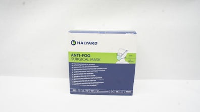 Halyard 49235 Anti-Fog Surgical Mask W/Film Strip, Green - Box of 50